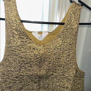 H&M Metallic Gold dress child